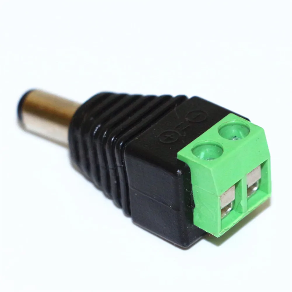 5Pcs/Lot 5.5x2.1mm DC Male Connector Plug LED Strip Power Supply