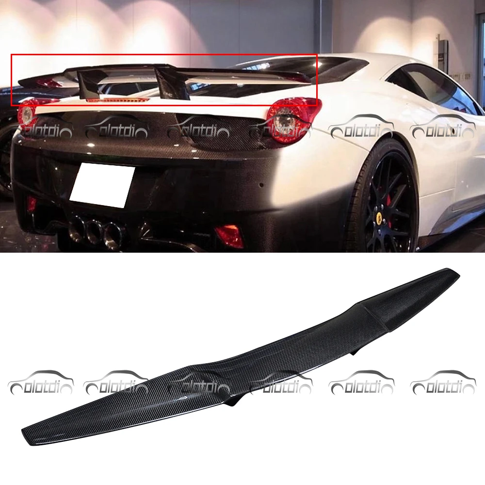 

DMC-Style GT Wings Spoiler Real Carbon Fiber Rear Trunk Lips Splitter For Ferrari 458 Car Styling Body Kits