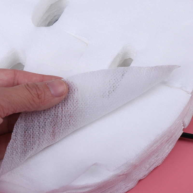 100 шт DIY хлопок лицо Тканевая маска для лица бумага мягкая дышащая Нетоксичная уход за кожей