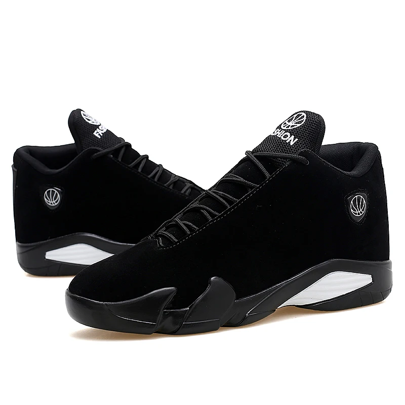Basketball Shoes Men Air Sports Shoes High Tops Mens Basketball Sneakers Athletics Basket Shoes Chaussures de basket Black shoes - Цвет: Черный