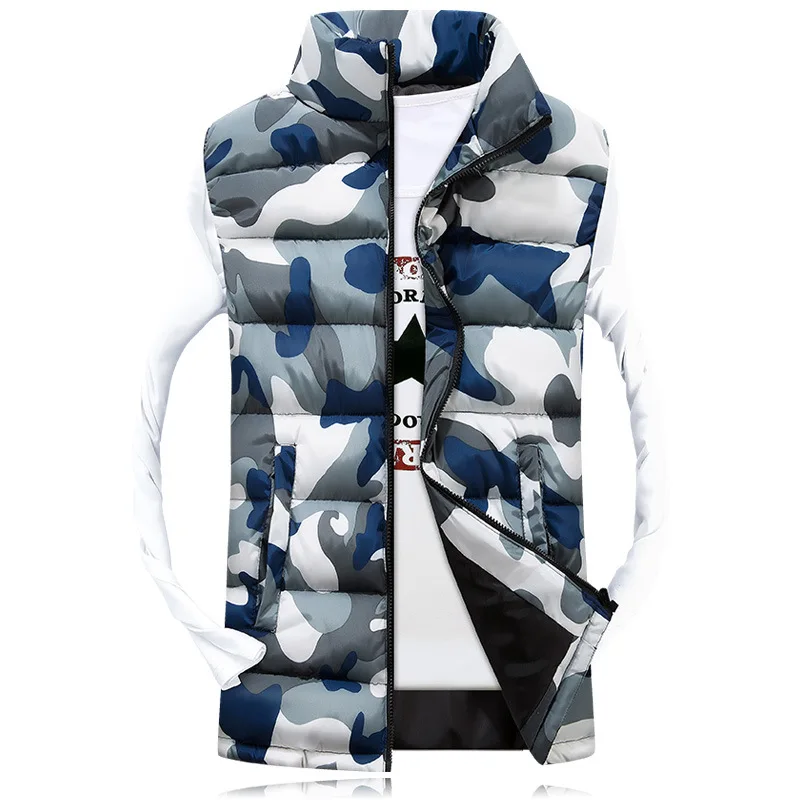 Rlyaeiz 2018 Men's Camouflage Vest Autumn Winter Men Jacket Sleeveless Casual Male Waistcoat Slim Fit Vests chalecos para hombre | Мужская