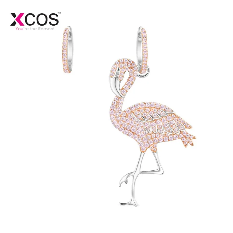 Новое поступление милые серьги-капли в форме птицы Длинные Роскошные Стразы ювелирное изделие "фламинго" для девочек женские Асимметричные розовые серьги