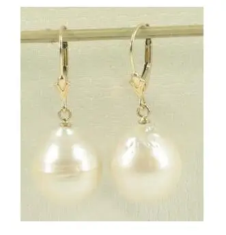 

>noble jewelry White Nucleated Baroque Pearls Dangle Earrings