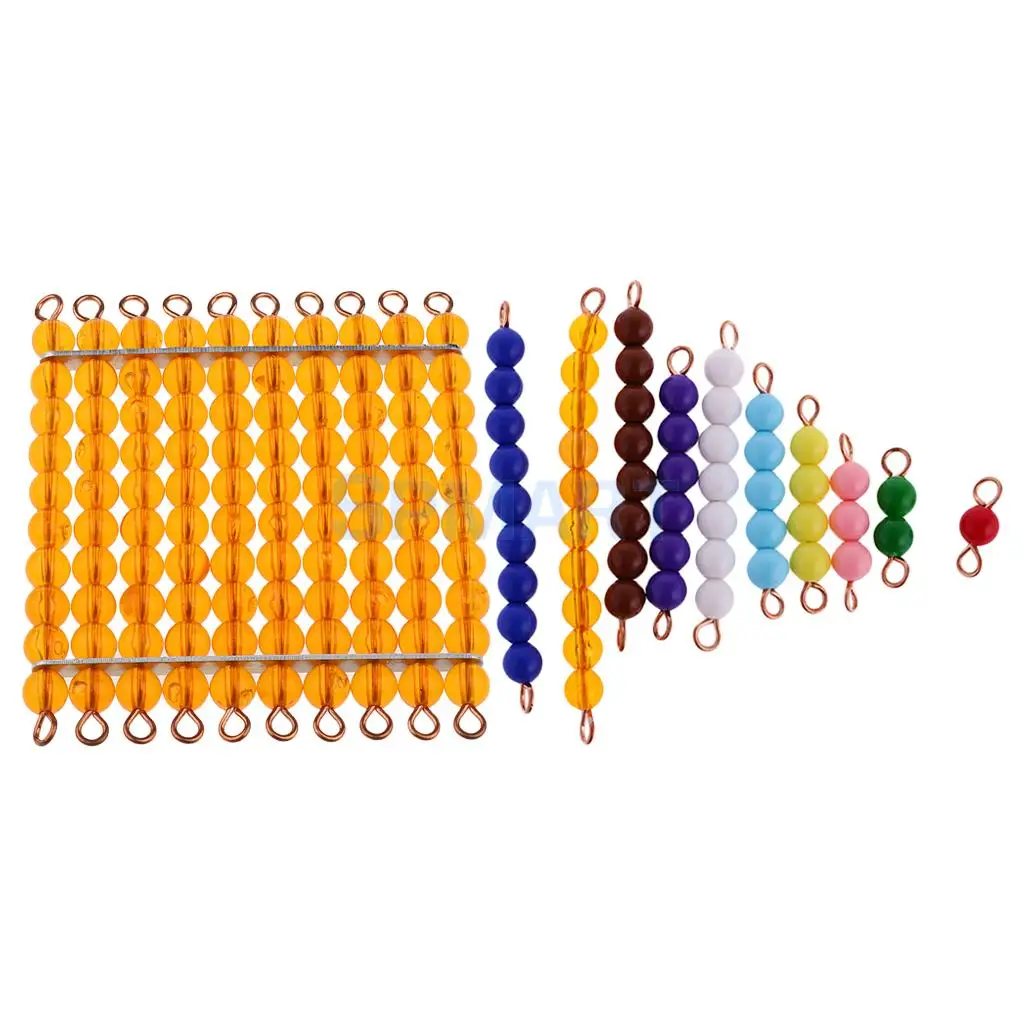Montessori Numbers Beads Bars Kids Learn Math Early Learning Educational Intelligence Development Toy Xmas Gift