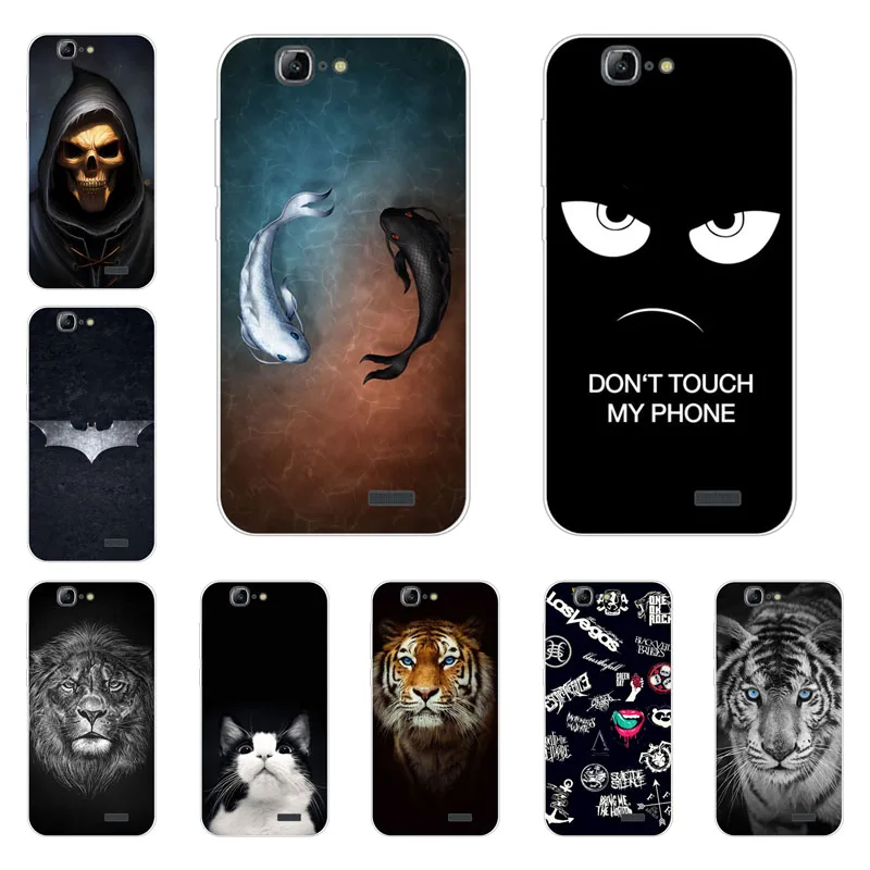 

Huawei Ascend G7 case,Silicon Gossip fish Painting Soft TPU Back Cover for Huawei Ascend G7 protect Phone shell