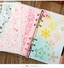 24 pcs A6 Loose-leaf Camadas Estêncil Reutilizáveis Stencils Para O Jornal Diário DIY Escrita Criativa Notebook Decor Art Template