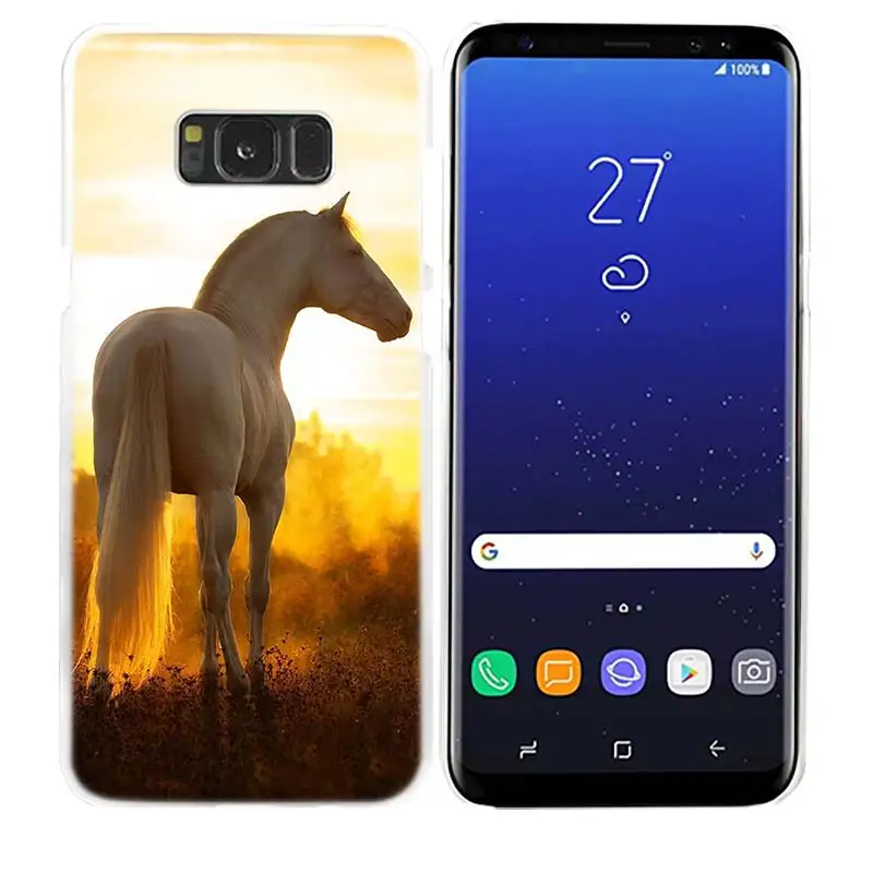 Чехол с изображением лошади для samsung Galaxy S8, S9 Plus, S4, S5, Mini, S6, S7 Edge, прозрачный жесткий пластиковый чехол из поликарбоната, чехол для телефона, Fundas Capa - Цвет: 06