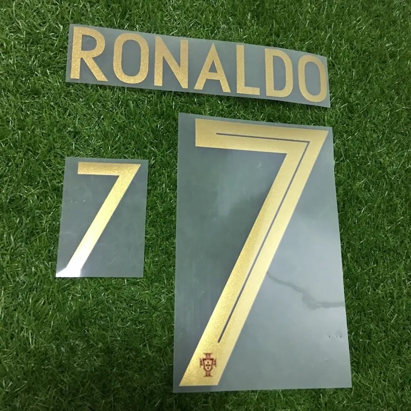 

2018 Original Portugal Ronaldo Nameset Printing Flocking Soccer Patch