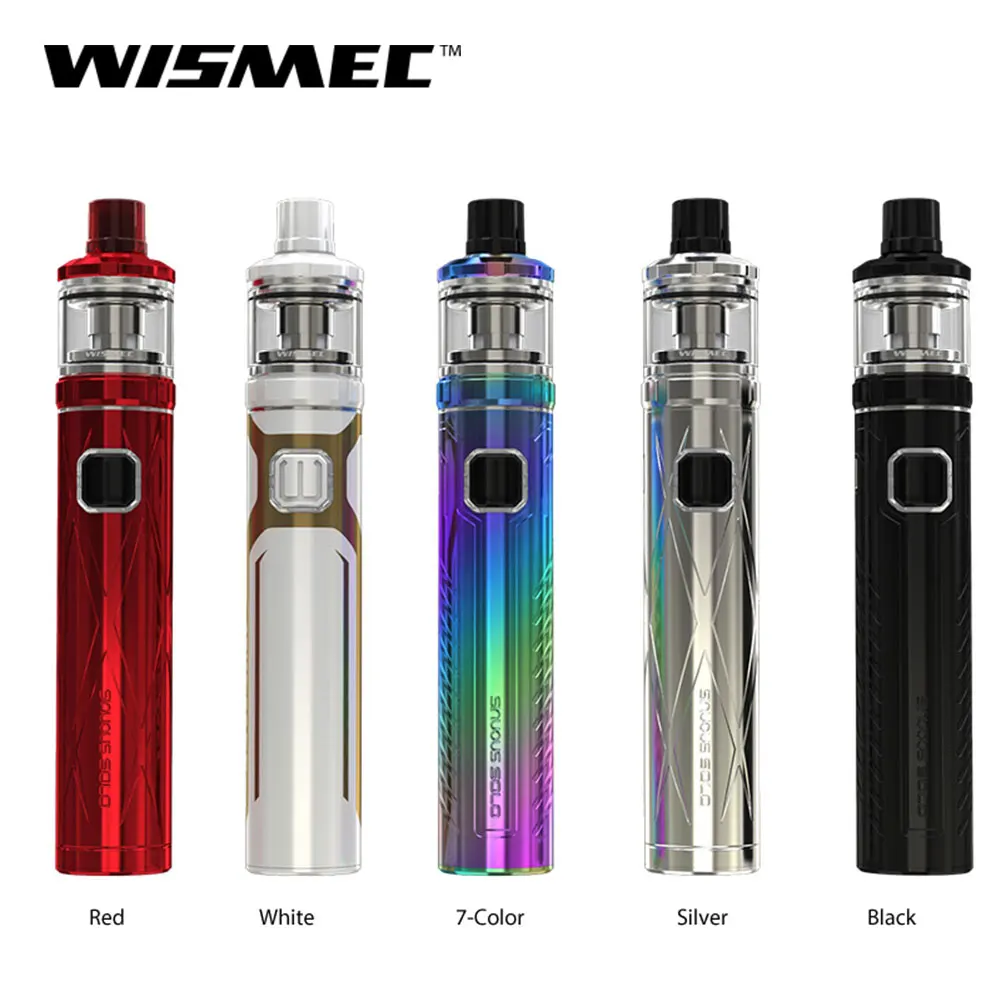 

Original Wismec SINUOUS Solo Kit With Amor NS Pro Tank 2ml capacity built in 2300mAh battery 40W Electronic cigarette vape pen