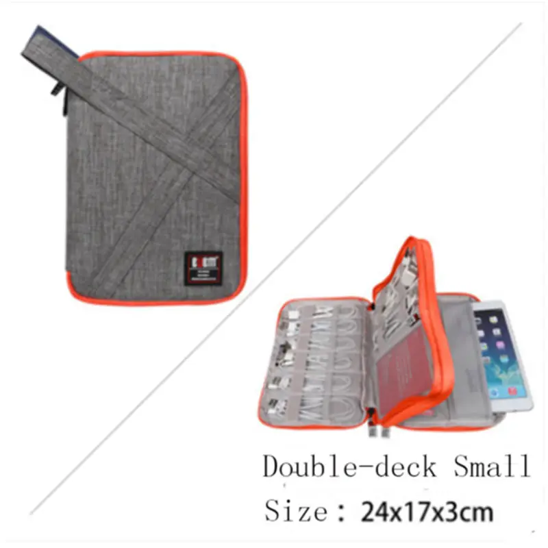 

Genuine original BUBM Waterproof Double Layer Cable Storage Bag Hard Drive Organizador Flash Drives Digital Gadget Travel Bags