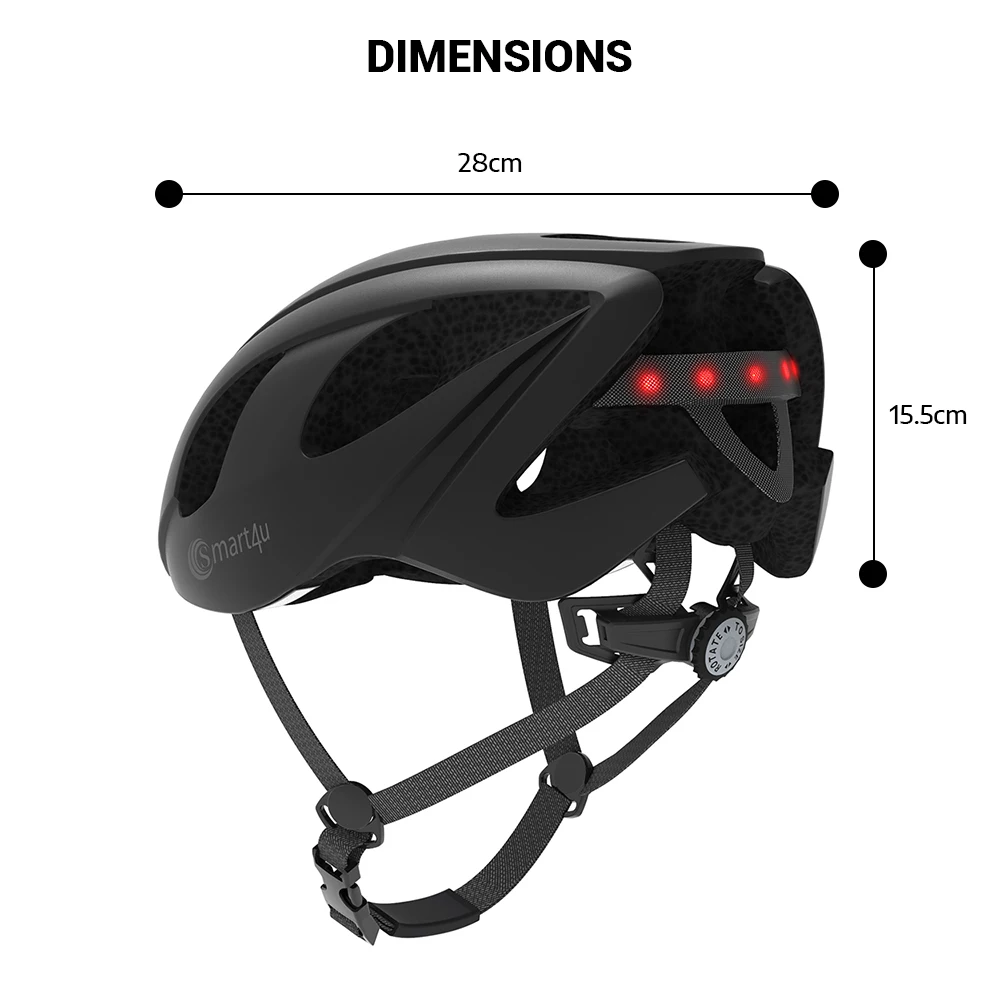 Smart4u водонепроницаемый велосипедный Смарт флэш-шлем матовый долгое использование шлем задний светильник горная дорога скутер для мужчин и женщин