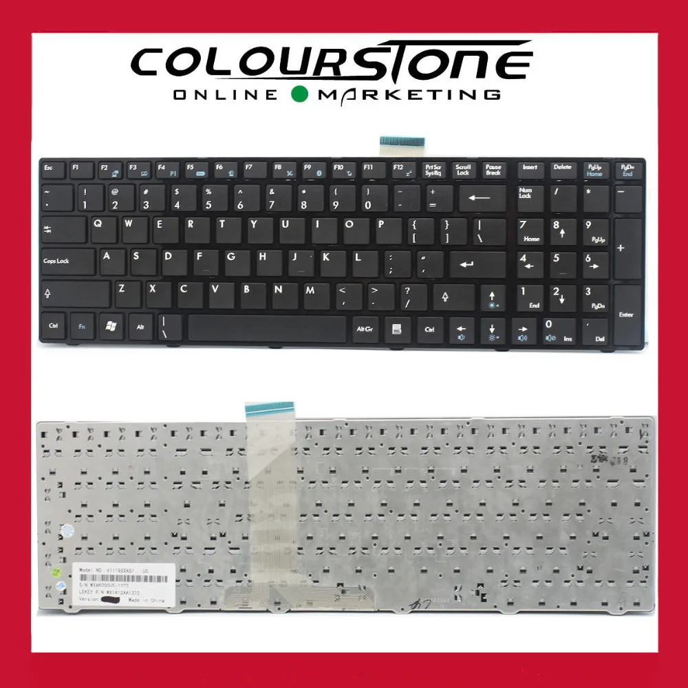 

For MSI A6200 CR620 CX705 S6000 CR61 MS-1681 MS-1736 CX705 MS16GB MS16GA GE60 CX70 CX61 US Black keyboard with frame