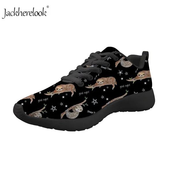 Jackherelook Мода г. Повседневное Мужская обувь дышащие милые звери-Ленивцы кроссовки с рисунком сетки кружево на шнуровке уличная для подростков мальчико - Цвет: H11351Z41