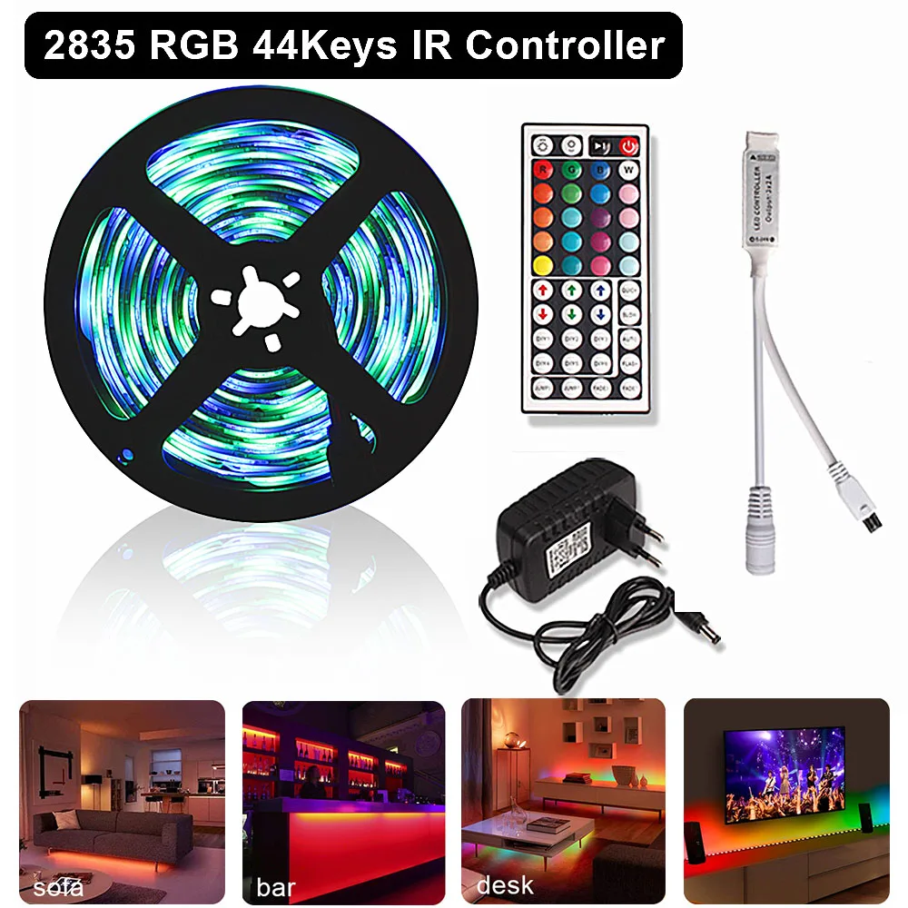 

SMD2835 RGB Tape DC 12V LED Strip Light Waterproof IP65 For Decoration Kitchen/Room/Car/Cabinet/TV Light Neon Lamp IR Controller