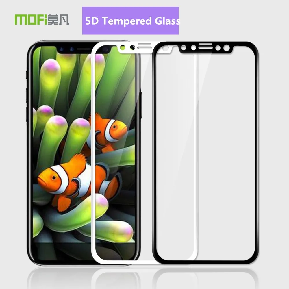 5D изогнутый Mofi для iPhone X закаленное стекло для iPhone 10 полное покрытие Защитная пленка 2.5D Анти-взрыв
