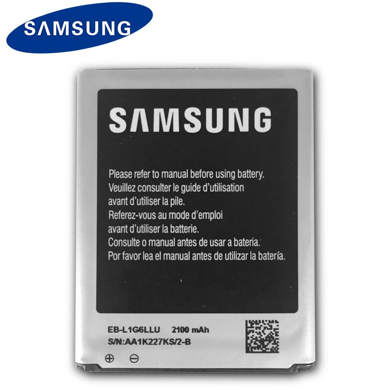 

Samsung Original Phone Battery EB-L1G6LLU For Galaxy S3 i9300 i9308 i747 i535 L710 T999 Replacement Batteries 2100mAh With NFC