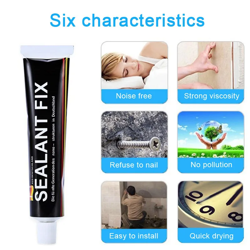 

HOT Strong Glass Glue Silane Polymer Metal Adhesive SEALANT FIX for Stationery Glass Jewelry Crystal NDS66