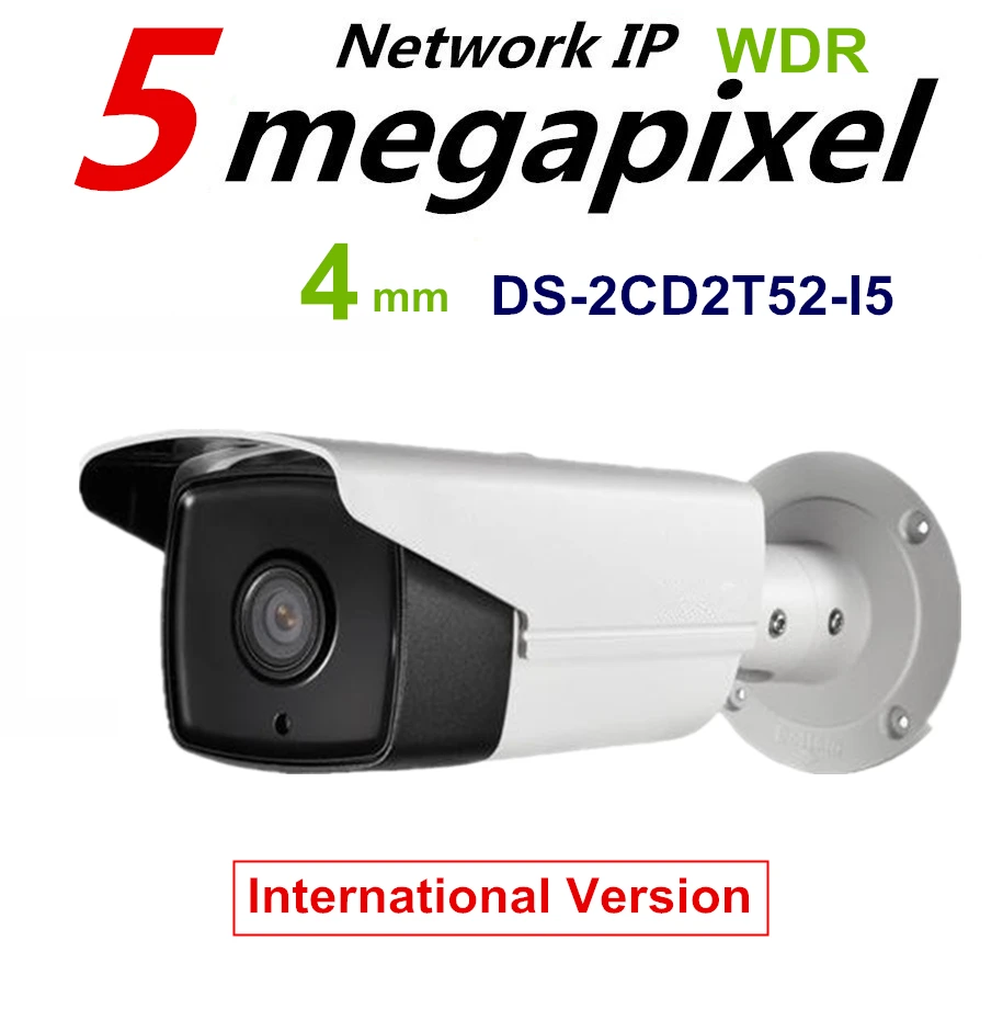 International Version Surveillance CCTV Camera DS 2CD2T52 I5 5MP WDR Bullet IP Camera IR 50m IP