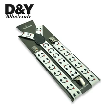 Модные забавные наушники для гарнитуры черные 1 дюйм Ширина тонкие эластичные подтяжки для женщин и мужчин клип на подтяжки gallus