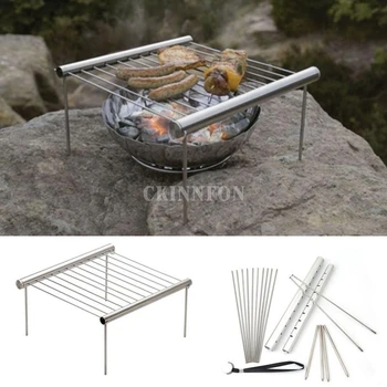 

20Set Stainless Steel Duo Barbeque Portable Compact Pocket Sized BBQ Outdoor Camping Baking Tools
