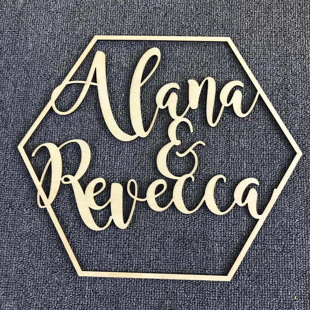 Personalized Wedding Sign Hoop Style Name Wood decor, Mr and Mrs wedding sign Hoop Decor, photo Prop Wall Sign For Bride & Groom (2)
