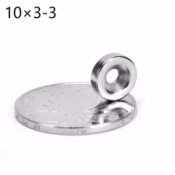

10/20/30/50/100Pcs 10mm x 3mm Hole: 3mm N35 NdFeB Ring Neodymium Countersunk Magnets 10x3 Super Strong Rare Earth Magnet 10*3-3
