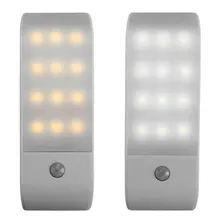 12 Roupeiro LEVOU PIR Infravermelho Vara-on Recarregável USB Luz da Noite luz Do Armário Do Sensor Detector de Movimento de Indução Lâmpada Corredor 5 V