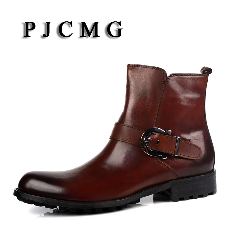 2017 г. Новая осенне зимняя обувь из натуральной кожи с острым носком Мужские броги