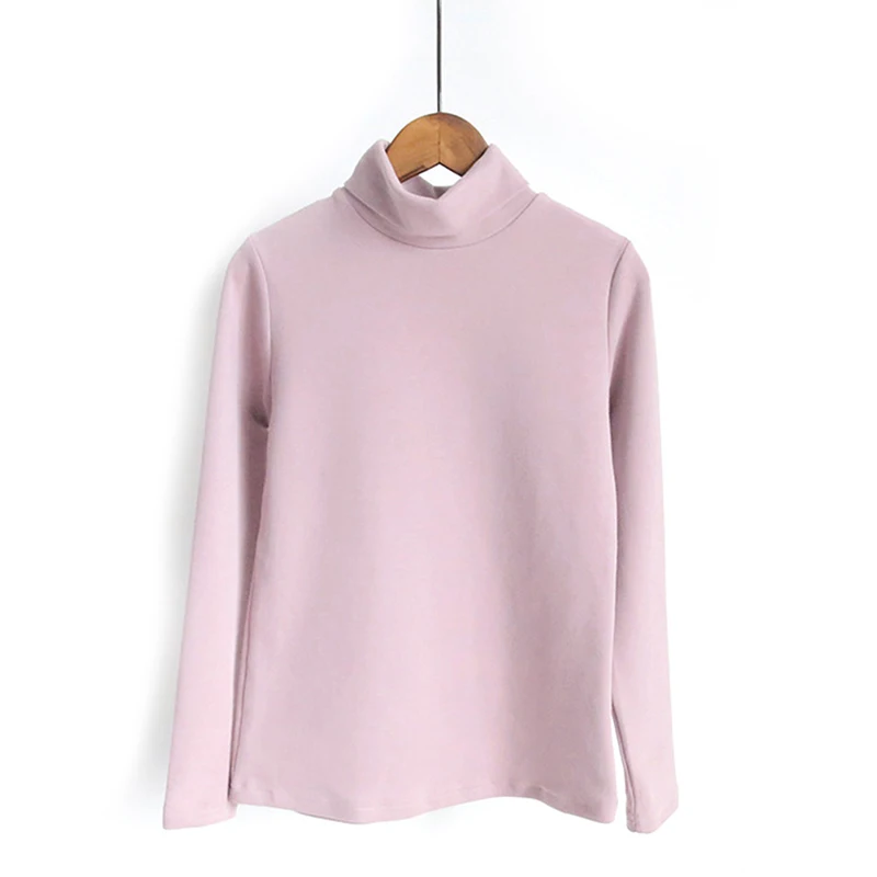 Women Turtleneck Long Sleeve Bottoming Shirt Solid High Collar Tops Fashion Autumn Clothing Blouses Shirts