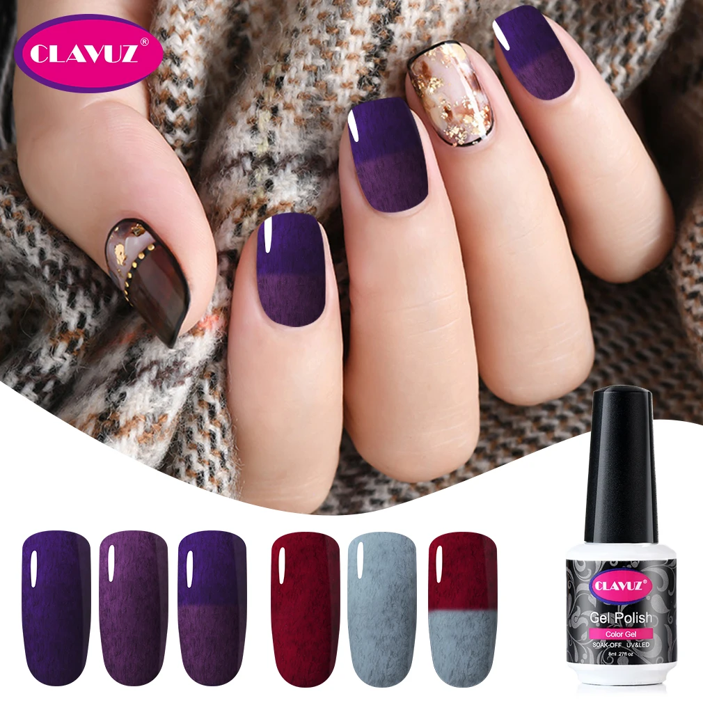 

CLAVUZ Color Change LED Lamp Nail Polish Soak Off Stamping Enamel Thermal Hybrid Varnish Semi Permanent Base Top Coat Primer