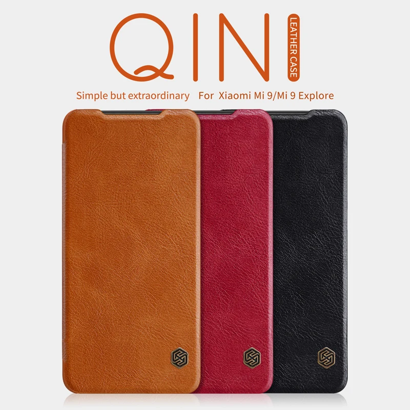 Чехол для xiaomi mi9 чехол mi 9 Оригинальный Nillkin QIN Series кожаный бумажник с карманом
