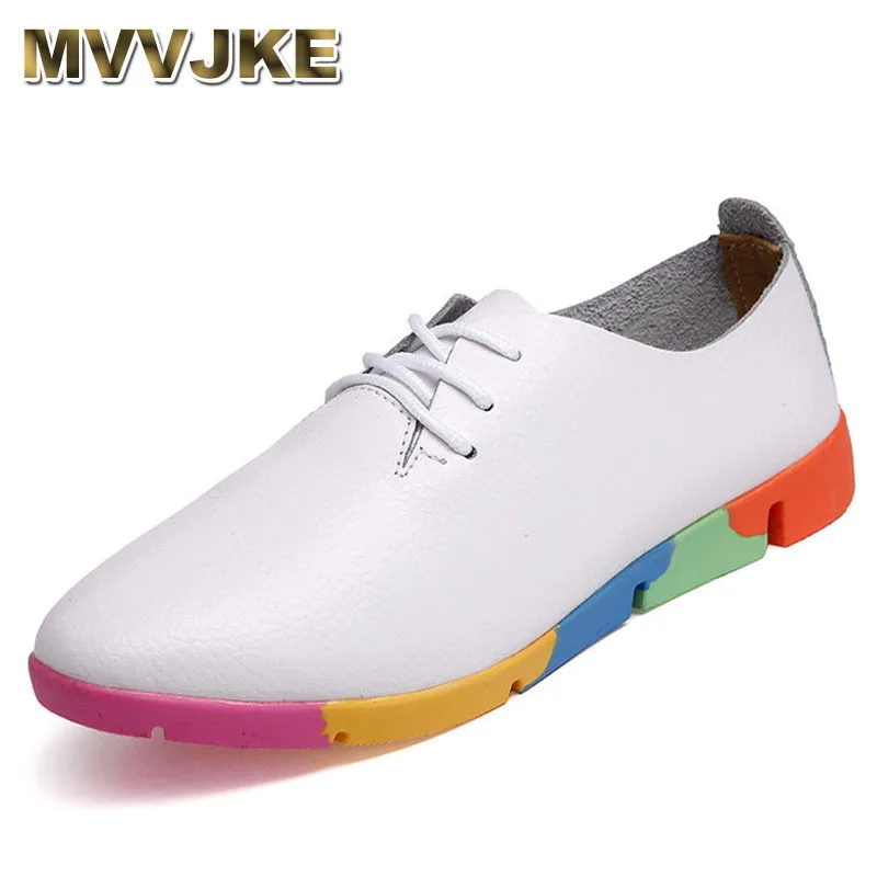Achat MVVJKE Mode Grande taille 35 44 Chaude coloré Femmes En Cuir Véritable Chaussures Respirant D été Automne Appartements Dames Appartements chaussures Casua