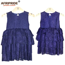 2018 africa clothing lace dress for girls AFRIPRIDE sleeveless o-neck knee length girls' casual lace dress 3 layers hem A18L4001 2018 africa clothing lace dress for girls AFRIPRIDE sleeveless o-neck knee length girls' casual lace dress 3 layers hem A18L4001