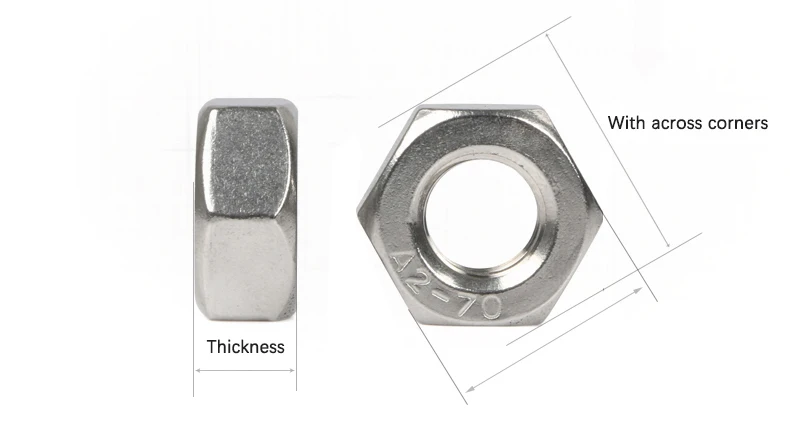 Шестигранная гайка 304 нержавеющая сталь гайка винтовая гайка M2 M3 M4 m5 m6 m8 m10 m12 M14 M16 M18 M20 M22 M24 M27 30