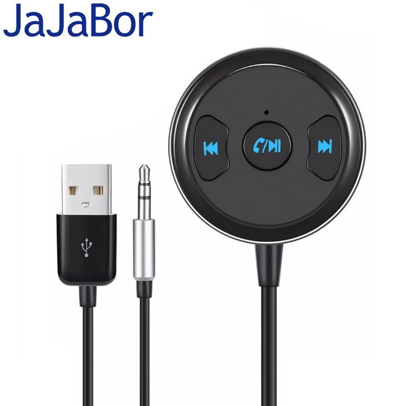 Автомобильный комплект jajabor с Bluetooth Handsfree Вызов AUX 3 5 мм музыкальный аудио плеер