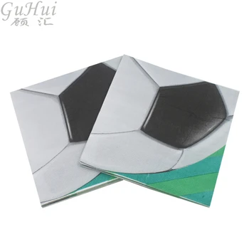 

100Pcs Big Soccer Tissue Disposable Paper Napkin Theme Bar Event Party Decoration Tableware Table Ornament Supplies