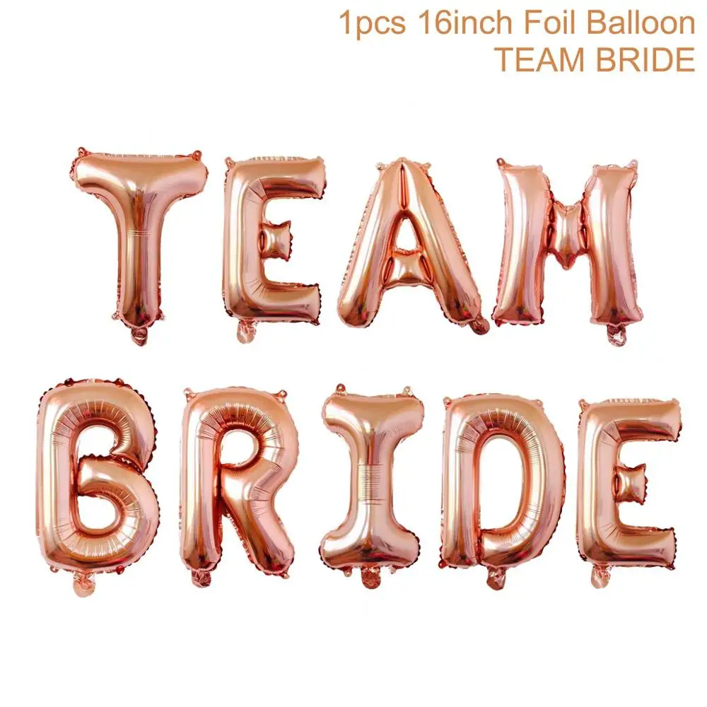 Rose Gold TEAM BRIDE FENGRISE блеск же пенис Навсегда Баннер вечеринка в любовь сувениры девушки Ночь девичник принадлежности для вечеринки-девичника - Цвет: Rose Gold TEAM BRIDE