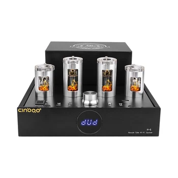

Bluetooth 6N2 6P1 Hifi Vacuum Tube Preamplifier Power 65Wx2 Amplifier 2.1 Channel Sound Amplifier Audio Tube Amp Home Theater