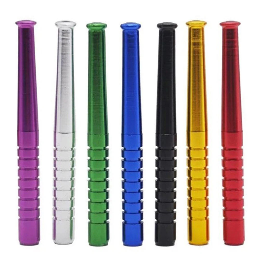 

2019 Aluminum Alloy Smoke Pipe Portable Metal Snuff Sniffer Snorter Straw Nasal Tube Snuffer Bullet freedom color