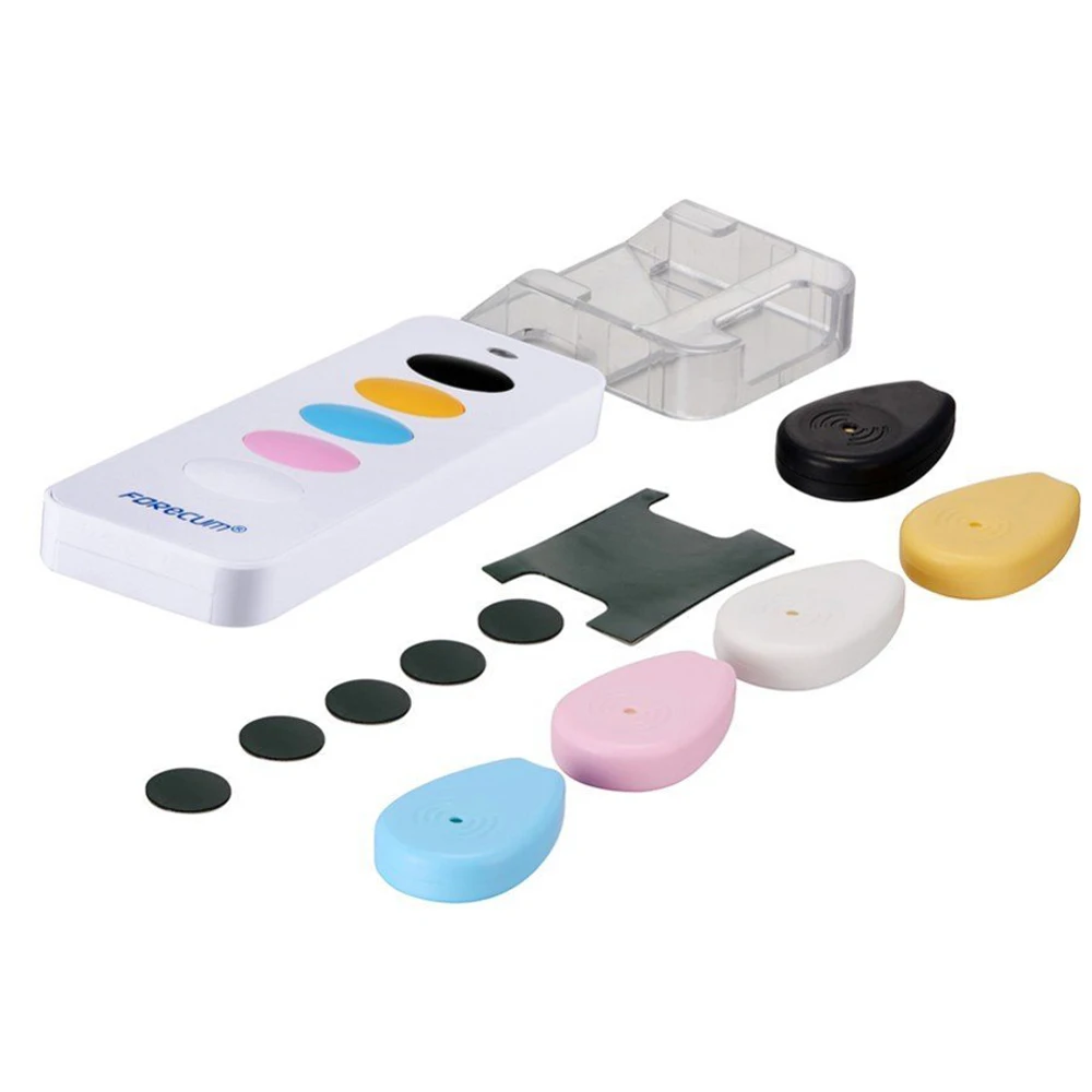 

MOOL FORecum 5 in 1 Wireless Key Finder, Key Locator with LED Flashlight and Base Support Distance 10m-30m(White)