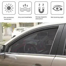 Summer Zonnescherm Auto Achterruit Hickened Mesh Car Sun Shade Protection Window Mesh Sun Visor Magnetic Curtain Parasol Coche
