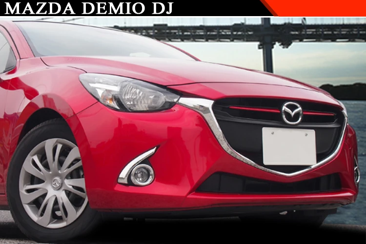 Хромированная передняя решетка гриль крышка отделка молдинг для Mazda 2 Demio DJ DL мазда2 хэтчбек седан аксессуары Стайлинг