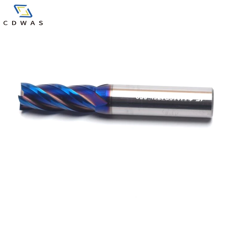 

1PC 1MM/2MM/3MM/4MM/5MM/6MM/8MM/10MM/12MM 4 flautas HRC65 Tungsten carbide Flat End Mills NC Router Bits endmill