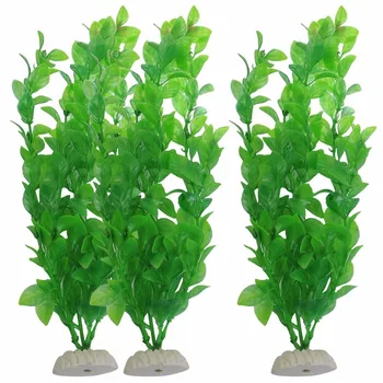 

3pcs 10.6" Aquarium Artificial Plant Aquarium Ornaments Plastic Green Plants Aquarium Decorations Landscape For Fish Tank
