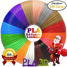 Dikale 24 цвета 3D печать материал 72 м 120 м 240 м 3D Ручка Stift PLA Filament Refill для импрессора 3D Caneta моделирование стереоскопического