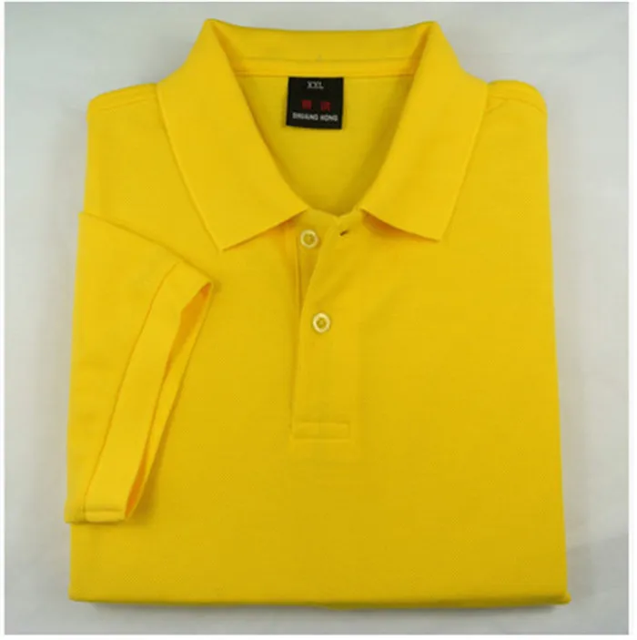 14 цветов новая однотонная хлопковая Летняя мужская и женская рубашка-поло дышащая рабочая одежда AU0024 - Цвет: 7