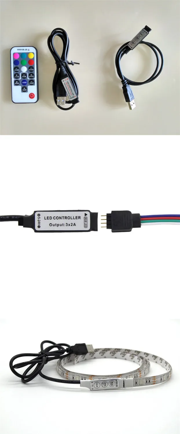 USB контроллер DC 5 ~ 24 В Музыкальный беспроводной диммер с дистанционным