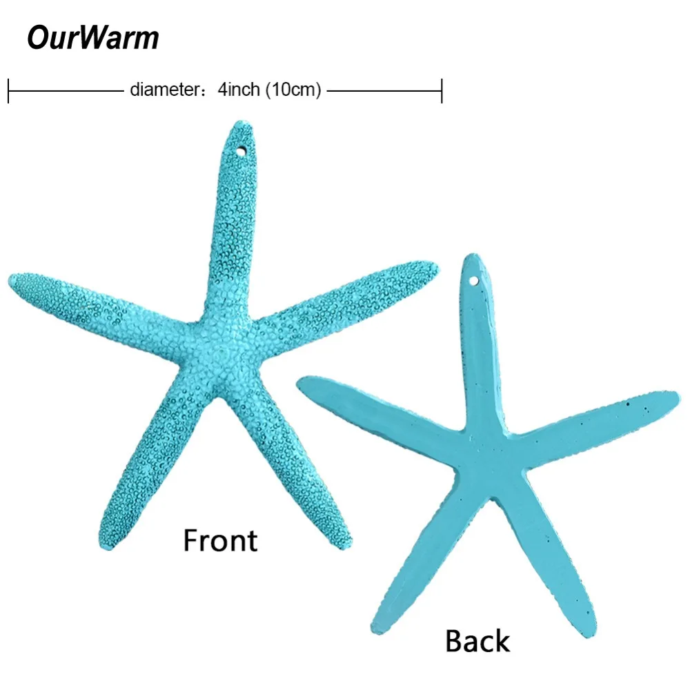 OurWarm 30 шт. 4 дюймовые полимерные искусственные морские звезды пятипальцевые