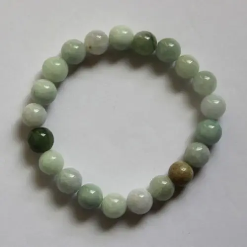 

1273 Light Green JADE Beads Bracelet,