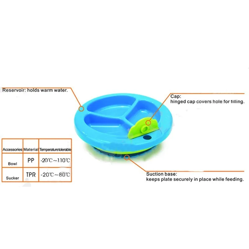 Пищевая согревающая пластина инъекция горячей воды изоляции чашки детская еда столовая посуда чаша детская посуда для кормления